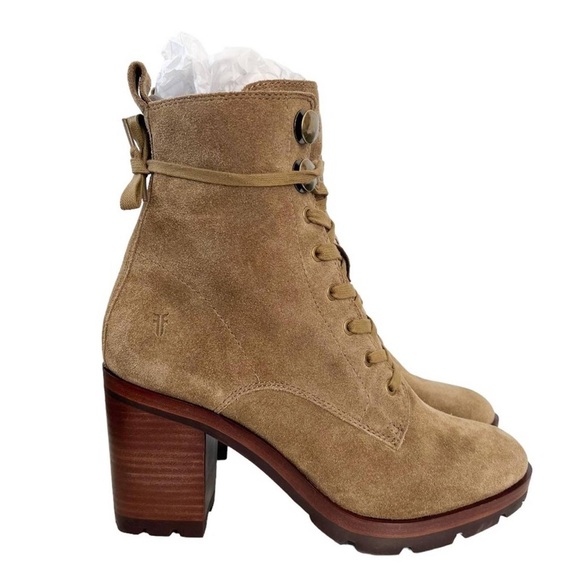 Frye Myra Lug Tan and Brown Boot - Picture 1 of 5